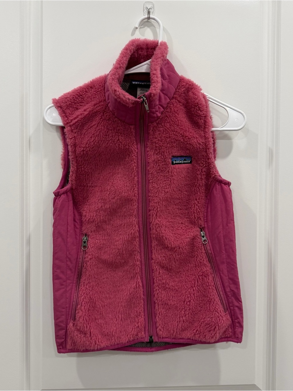 Patagonia Women’s Pile Fleece Vest in Raspberry Pink